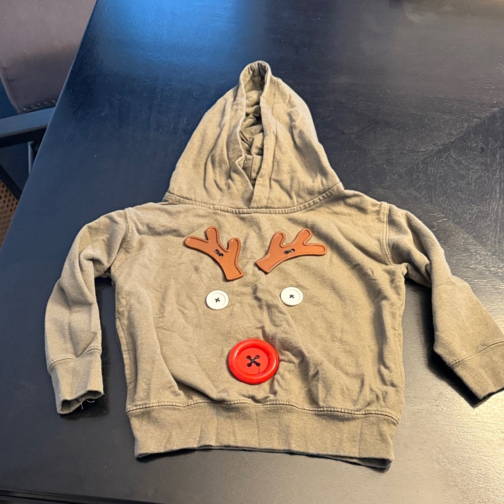Rabbit Skins Brown Reindeer Hoodie
